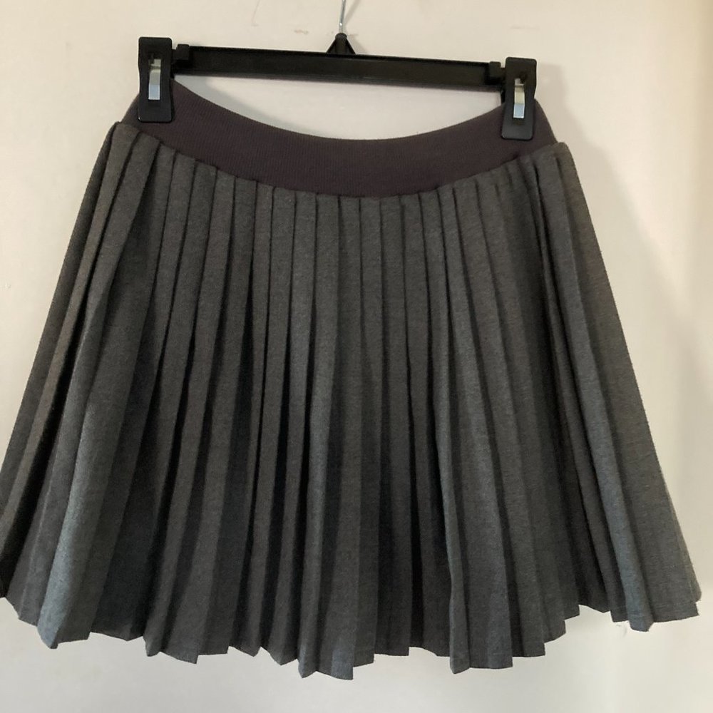 Gray Pleated Skirt
